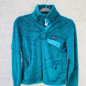 Turquoise Patagonia Pullover Jacket.